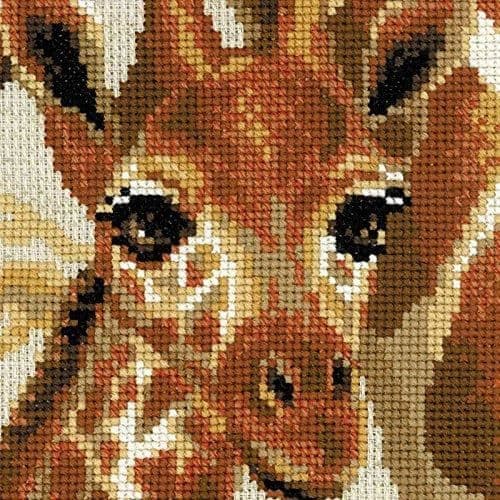RIOLIS Korsstygn Giraf Innehåll av, Bomull, Flerfärgad, 22 x 38 x 0,1 cm - 1697
