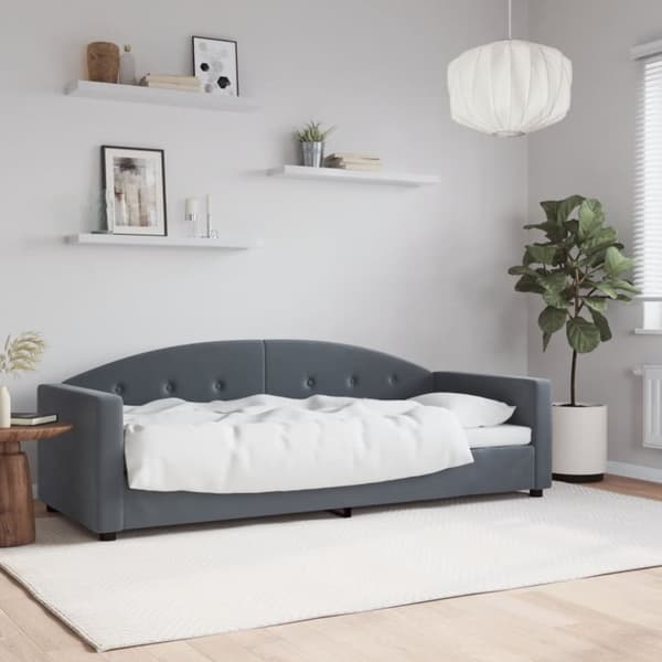 Dagbädd mörkgrå 80x200 cm sammet