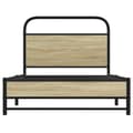 Miniatyrbilde 6 av 10: vidaXL Sengeramme uten madrass sonoma eik 100x200 cm konstruert tre