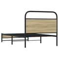 Miniatyrbilde 8 av 10: vidaXL Sengeramme uten madrass sonoma eik 100x200 cm konstruert tre