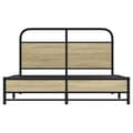 Miniatyrbilde 5 av 9: vidaXL Sengeramme uten madrass sonoma eik 135x190 cm konstruert tre