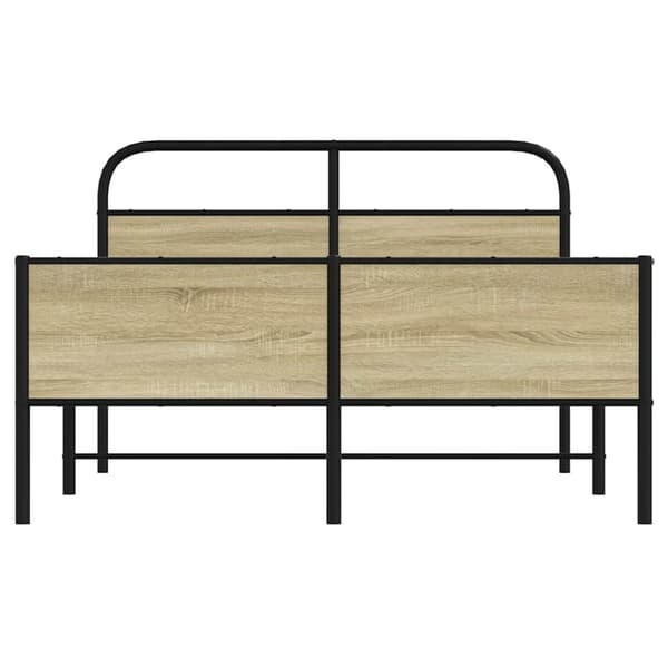 vidaXL Sengeramme uten madrass sonoma eik 140x200 cm konstruert tre