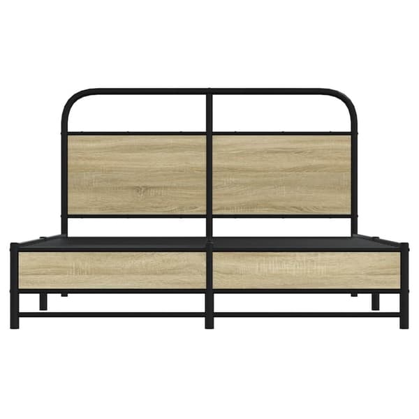 vidaXL Sengeramme uten madrass sonoma eik 120x200 cm konstruert tre