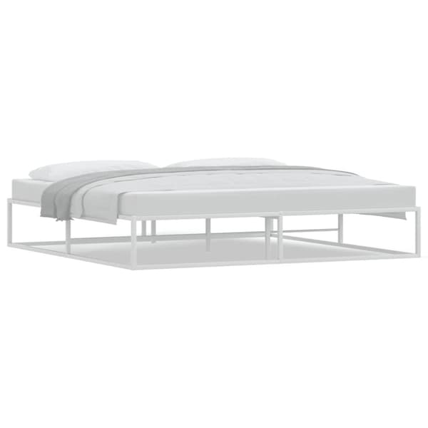 vidaXL Sengeramme uten madrass hvit 200x200 cm