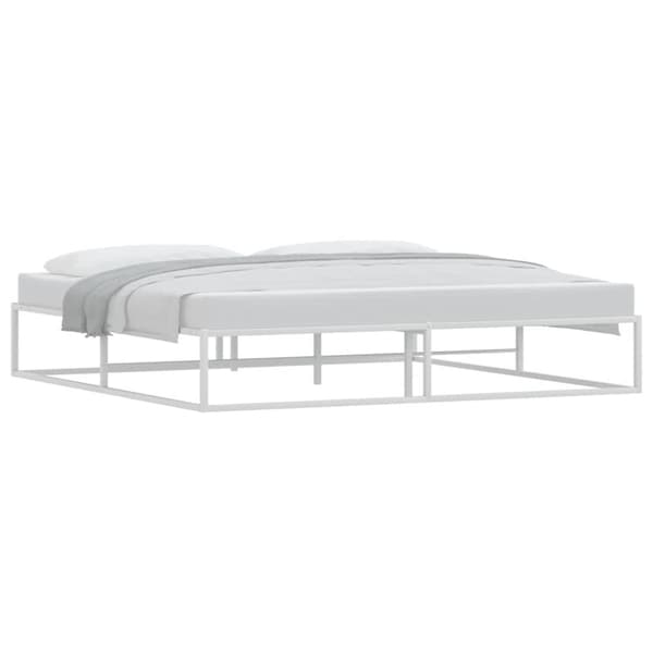 vidaXL Sengeramme uten madrass hvit 200x200 cm