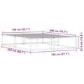 Miniatyrbilde 10 av 10: vidaXL Sengeramme uten madrass hvit 140x200 cm