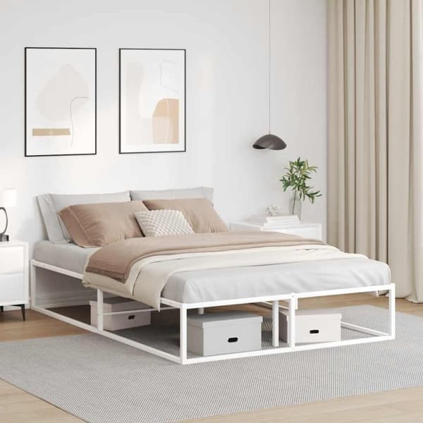 vidaXL Sengeramme uten madrass hvit 140x200 cm