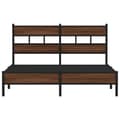 Miniatyrbilde 5 av 10: vidaXL Sengeramme uten madrass brun eik 160x200 cm konstruert tre