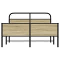 Miniatyrbilde 6 av 10: vidaXL Sengeramme uten madrass sonoma eik 135x190 cm konstruert tre