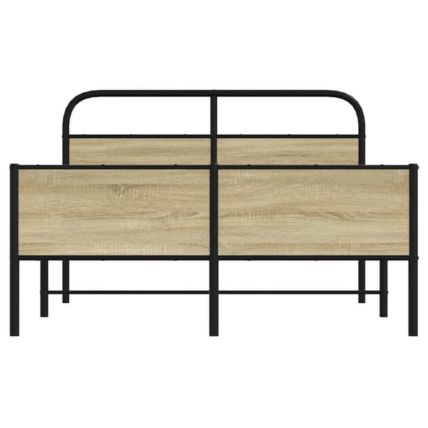 vidaXL Sengeramme uten madrass sonoma eik 135x190 cm konstruert tre