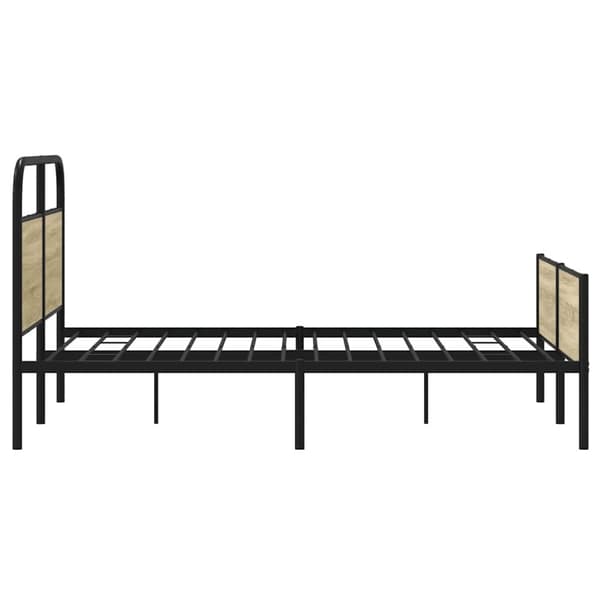vidaXL Sengeramme uten madrass sonoma eik 135x190 cm konstruert tre