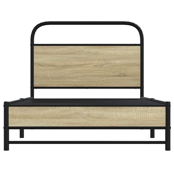 vidaXL Sengeramme uten madrass sonoma eik 100x190 cm konstruert tre