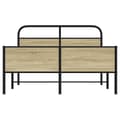 Miniatyrbilde 6 av 10: vidaXL Sengeramme uten madrass sonoma eik 140x190 cm konstruert tre