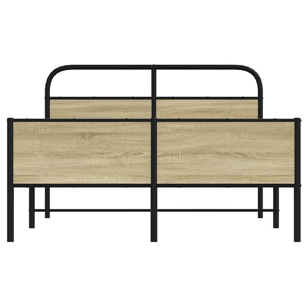 vidaXL Sengeramme uten madrass sonoma eik 140x190 cm konstruert tre