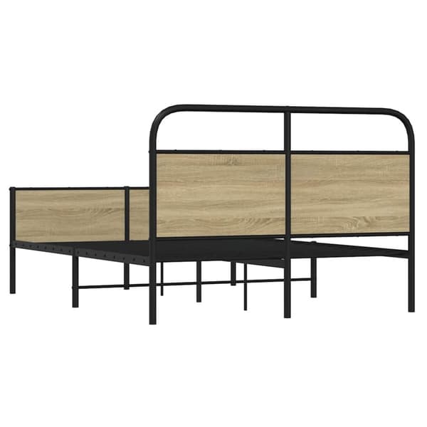vidaXL Sengeramme uten madrass sonoma eik 140x190 cm konstruert tre