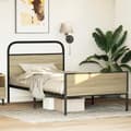 Miniatyrbilde 5 av 10: vidaXL Sengeramme uten madrass sonoma eik 107x203 cm konstruert tre