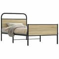 Miniatyrbilde 2 av 10: vidaXL Sengeramme uten madrass sonoma eik 107x203 cm konstruert tre