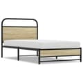Miniatyrbilde 1 av 10: vidaXL Sengeramme uten madrass sonoma eik 107x203 cm konstruert tre