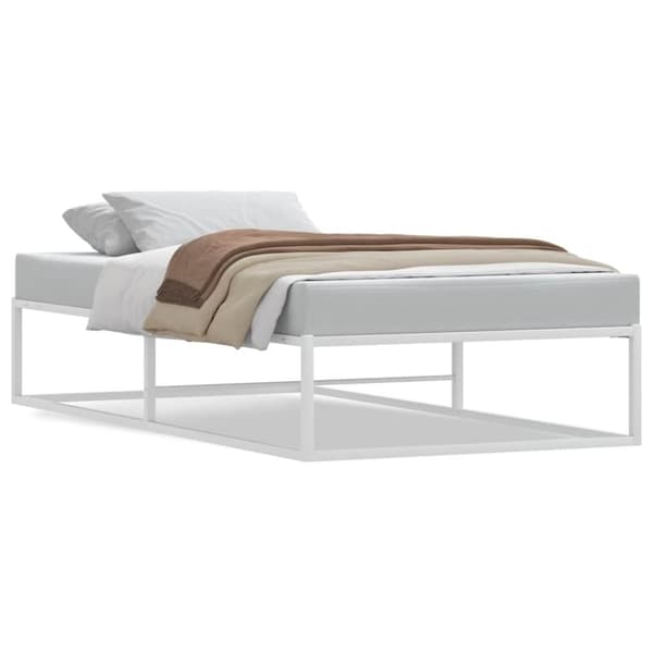 vidaXL Sengeramme uten madrass hvit 100x200 cm