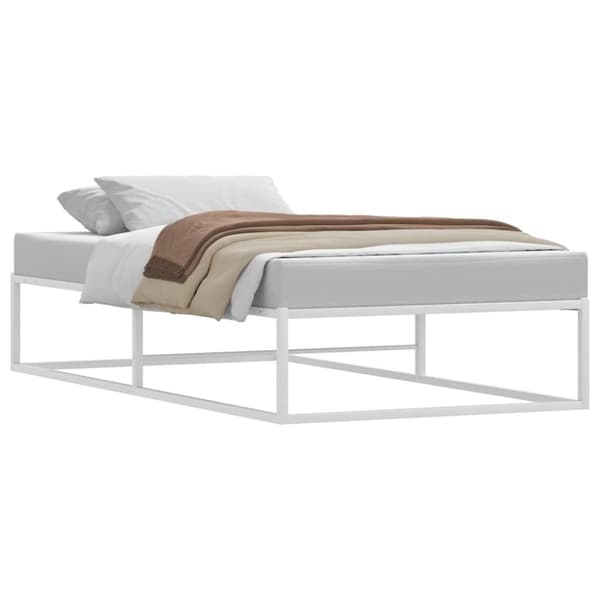 vidaXL Sengeramme uten madrass hvit 100x200 cm