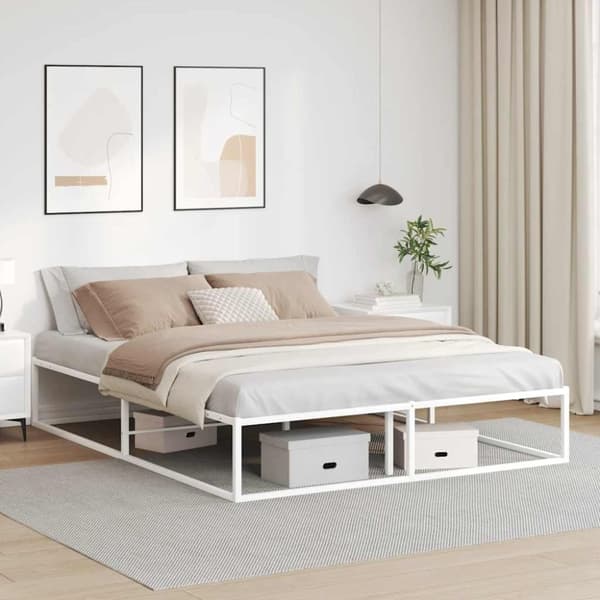vidaXL Sengeramme uten madrass hvit 160x200 cm