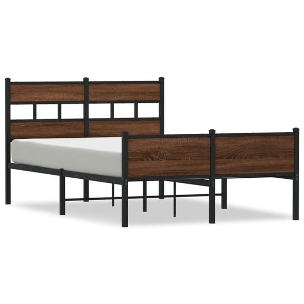 vidaXL Sengeramme uten madrass brun eik 120x190 cm konstruert tre