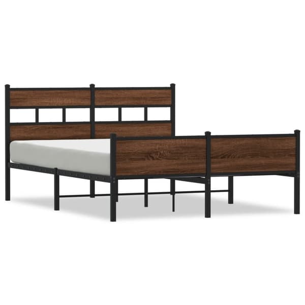 vidaXL Sengeramme uten madrass brun eik 140x190 cm konstruert tre
