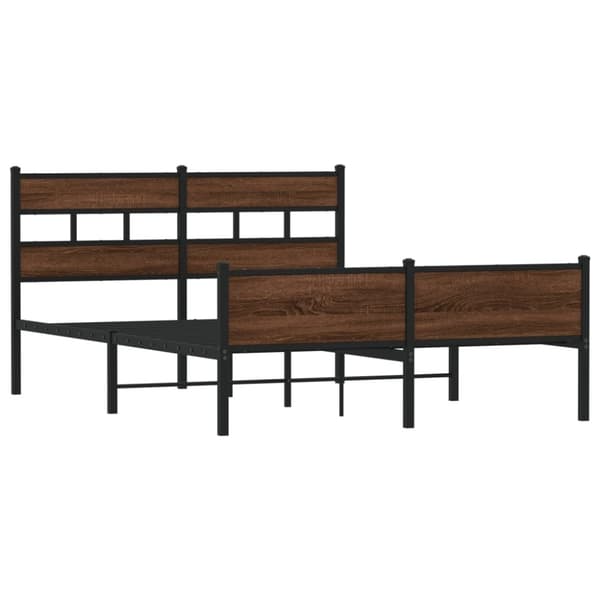 vidaXL Sengeramme uten madrass brun eik 140x190 cm konstruert tre