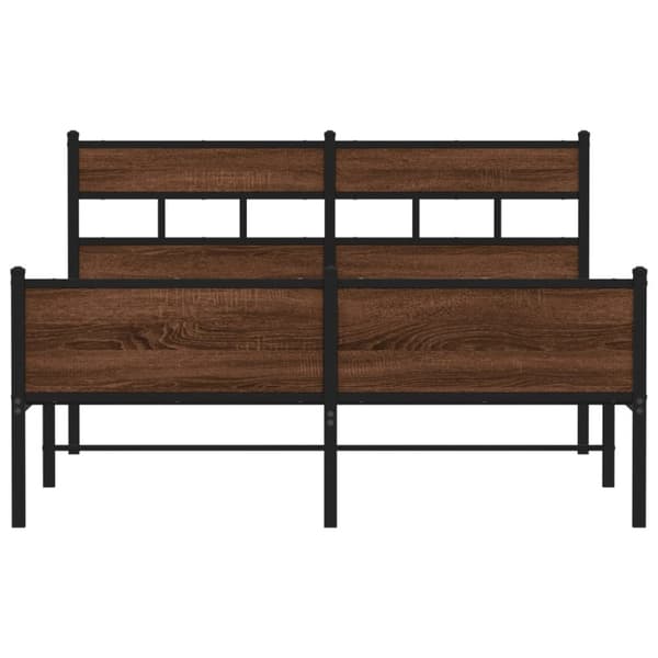 vidaXL Sengeramme uten madrass brun eik 140x190 cm konstruert tre