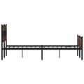 Miniatyrbilde 6 av 10: vidaXL Sengeramme uten madrass brun eik 140x190 cm konstruert tre