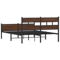 Miniatyrbilde 7 av 10: vidaXL Sengeramme uten madrass brun eik 140x190 cm konstruert tre