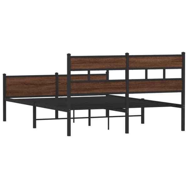 vidaXL Sengeramme uten madrass brun eik 140x190 cm konstruert tre