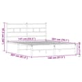 Miniatyrbilde 10 av 10: vidaXL Sengeramme uten madrass brun eik 140x200 cm konstruert tre