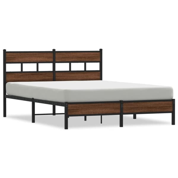 vidaXL Sengeramme uten madrass brun eik 140x200 cm konstruert tre