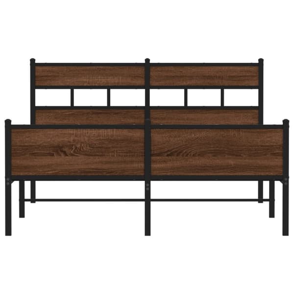 vidaXL Sengeramme uten madrass brun eik 140x200 cm konstruert tre