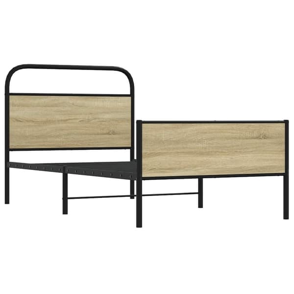 vidaXL Sengeramme uten madrass sonoma eik 90x200 cm konstruert tre