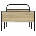 Miniatyrbilde 6 av 10: vidaXL Sengeramme uten madrass sonoma eik 90x200 cm konstruert tre
