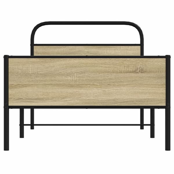 vidaXL Sengeramme uten madrass sonoma eik 90x200 cm konstruert tre