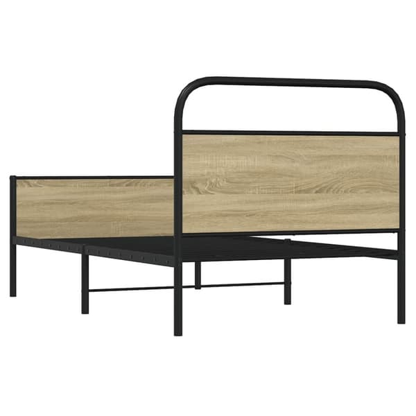 vidaXL Sengeramme uten madrass sonoma eik 90x200 cm konstruert tre