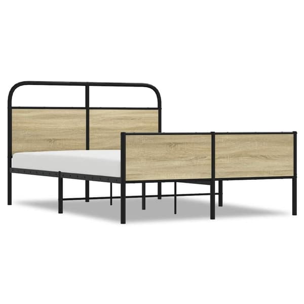 vidaXL sengeramme 120x190 cm uden madras konstrueret træ sonoma-eg