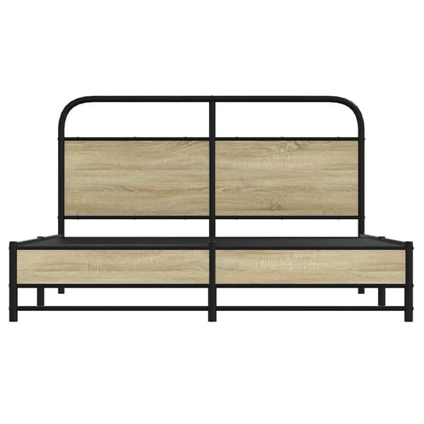 vidaXL sengeramme 150x200 cm uden madras konstrueret træ sonoma-eg