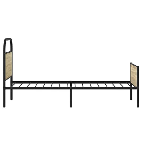 vidaXL Sängynrunko ilman patjaa 75x190 cm Sonoma-tammi tekninen puu