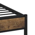 Miniatyrbillede 8 af 10: vidaXL sengeramme uden madras 90x190 cm metal røget egetræsfarve