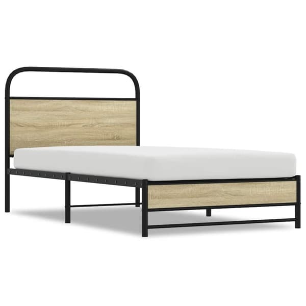 vidaXL sengeramme 90x190 cm uden madras konstrueret træ sonoma-eg