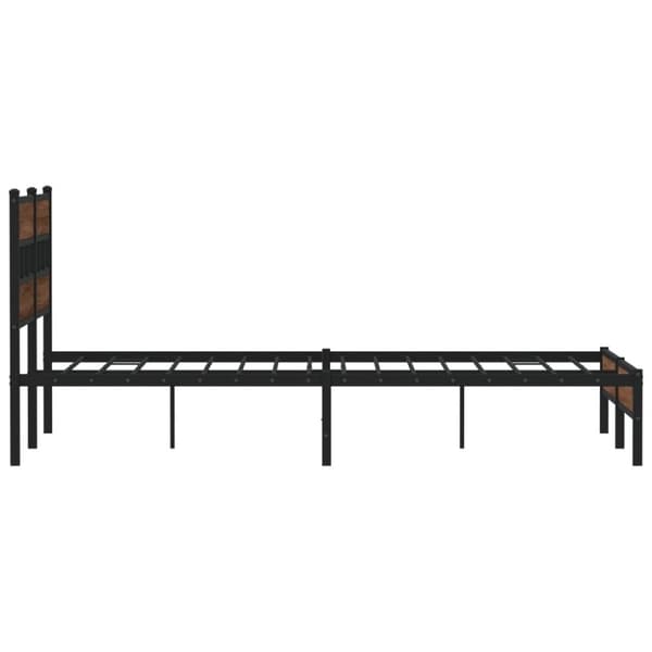 vidaXL sengeramme 160x200 cm uden madras konstrueret træ brunt eg
