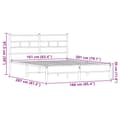 Miniatyrbillede 10 af 10: vidaXL sengeramme 160x200 cm uden madras konstrueret træ brunt eg
