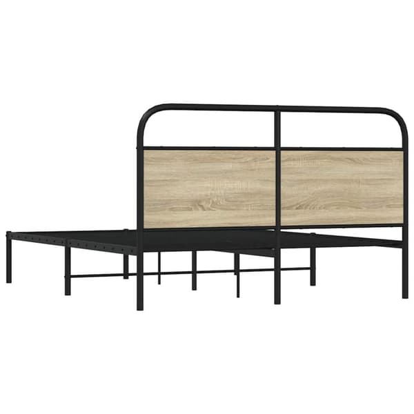 vidaXL Sengeramme uten madrass sonoma eik 160x200 cm konstruert tre