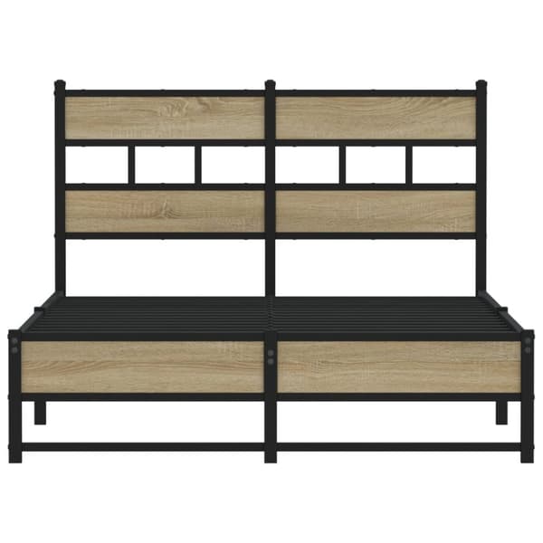 vidaXL Sengeramme i metall uten madrass sonoma eik 120x190 cm