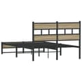 Miniatyrbilde 7 av 10: vidaXL Sengeramme i metall uten madrass sonoma eik 120x190 cm