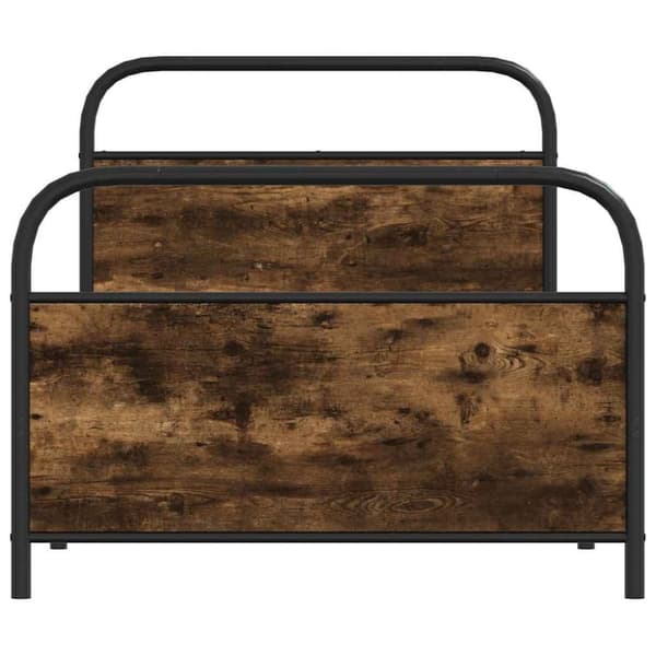 vidaXL Sängynrunko ilman patjaa 107x203 cm savutammi tekninen puu